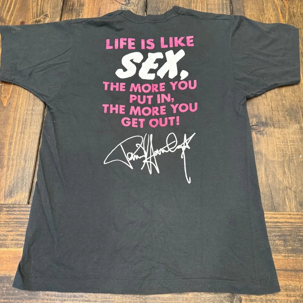 Vintage 1987 KISS Paul‎ Stanley T-Shirt, life is like sex, original production